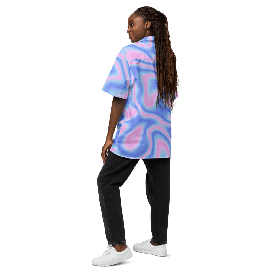 Psychedelic Hologram Unisex Hawaiian Shirt product image (12)