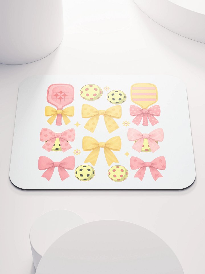 Pickleball Paddles Bows Symmetrical Splendor Mouse Pad product image (2)