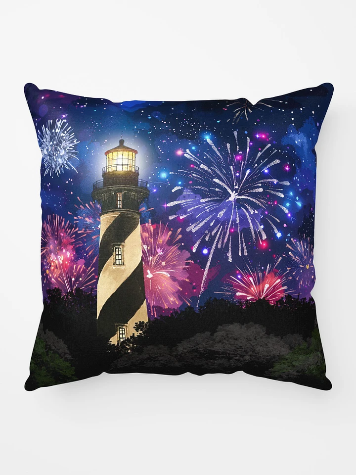 Fireworks Over St. Augustine Lighthouse – Florida Throw Pillow product image (1)