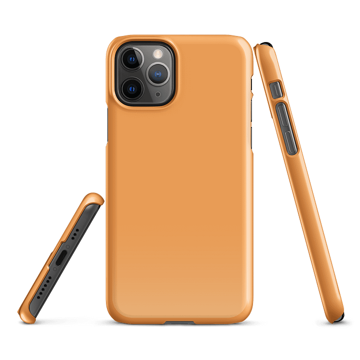 Texas Rose Orange Solid Color iPhone® Glossy Snap Case product image (2)