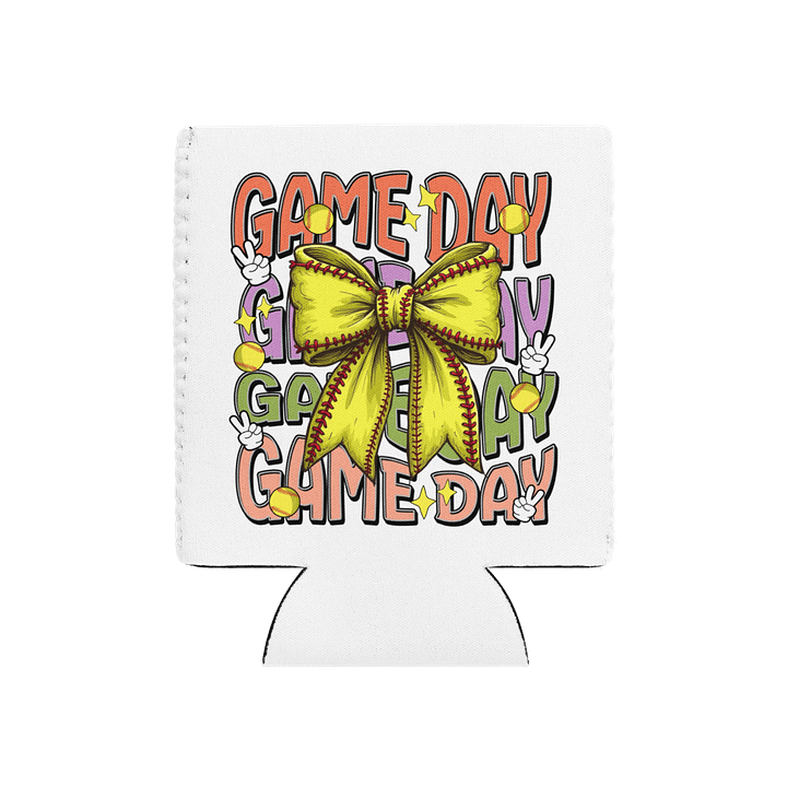 Game Day Bow Softball Sparkling Can Cooler product image (2)