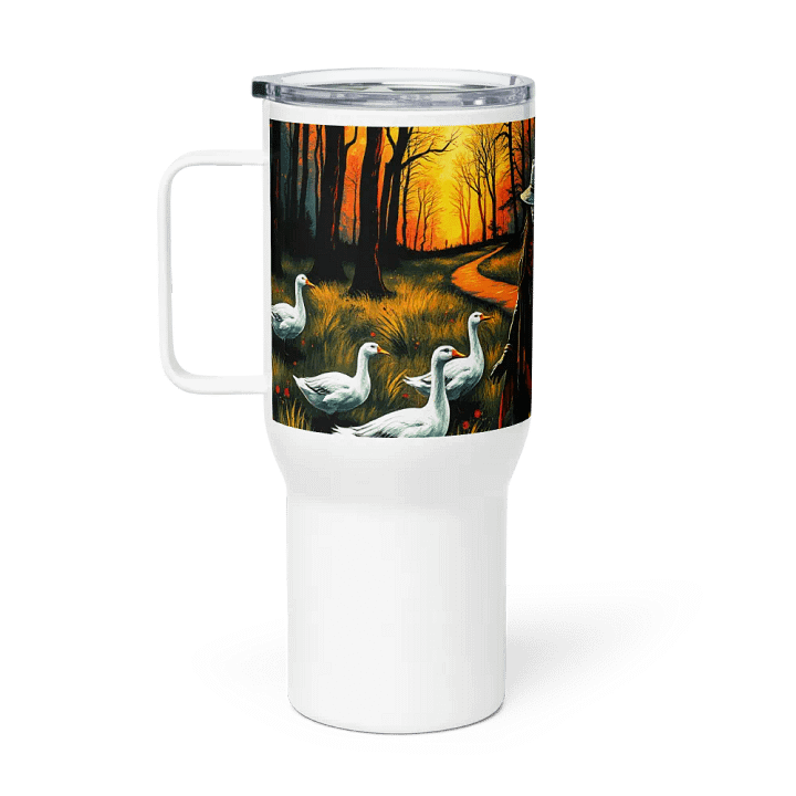 Goose lady 3 Sunset Stroll Travel Mug product image (1)