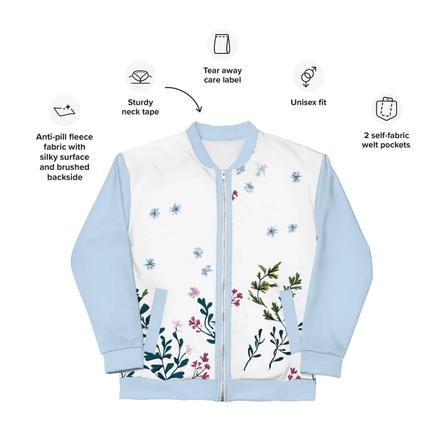 Botanical Bliss All-Over Print Bomber Jacket product image (6)