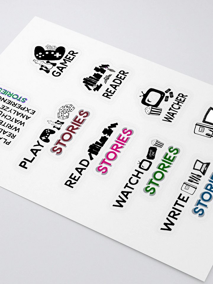 Experience Stories Sticker Sheet (Blue, Pink, Green, Red, Purple, Gray, Black and White) product image (2)