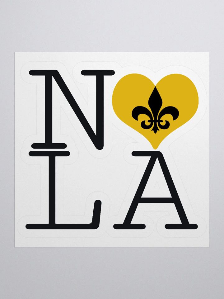I LOVE NOLA **BIGSHOT STICKER** (GOLD HEART) product image (1)