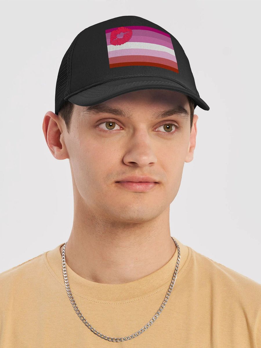 Lipstick Lesbian Pride Flag - Foam Trucker Hat product image (5)