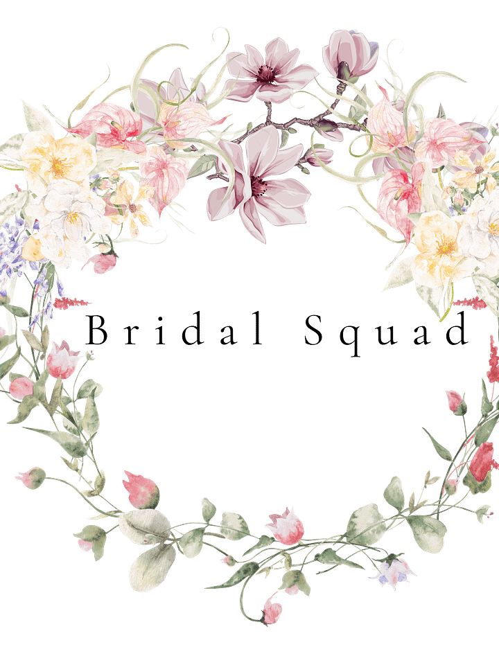 Bridal Squad T-Shirt 002 Floral Wreath Logo Dress product image (2)