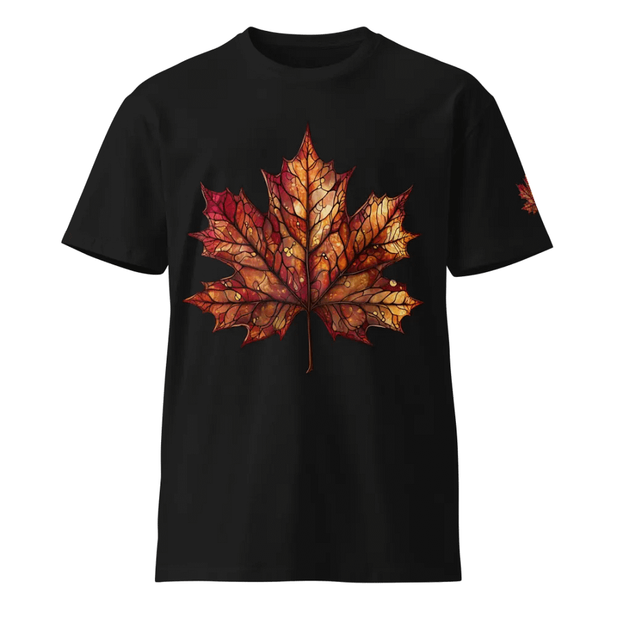 Autumn Leaf Stained Glass Unisex T-Shirt product image (1)