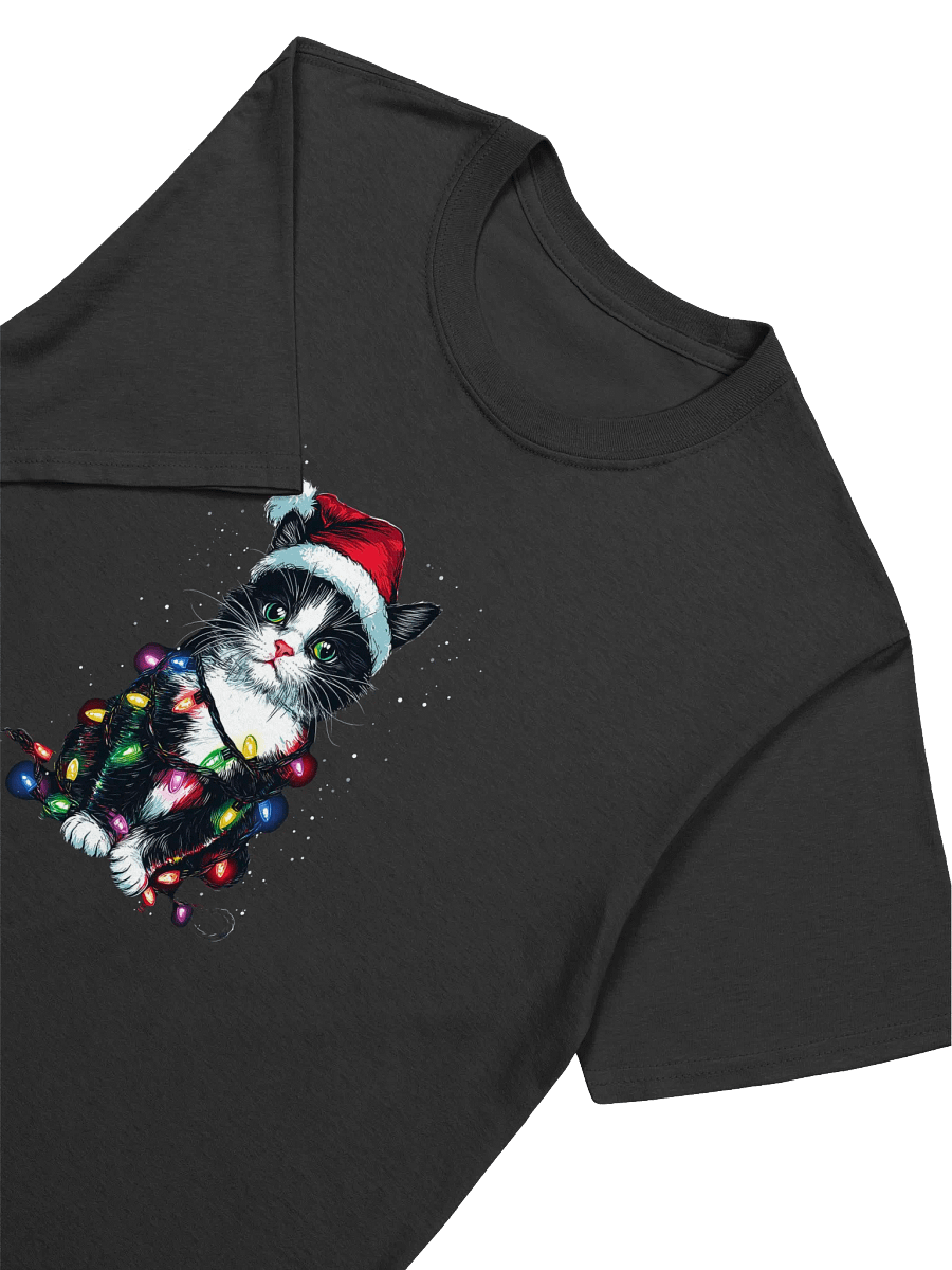Black and White Christmas Kitten Unisex T-Shirt product image (21)