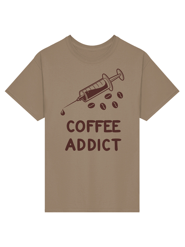 “Coffee Addict" Syringe Graphic T-shirt product image (1)