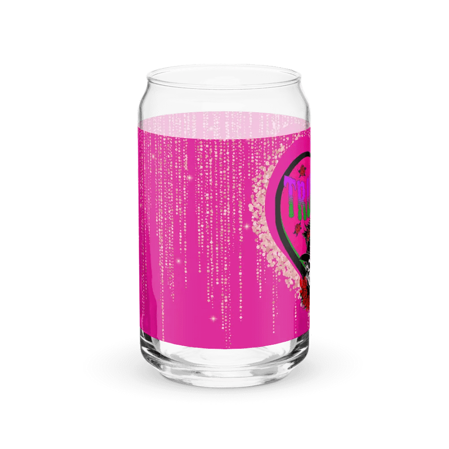Pink True Love Skull Couple Glass product image (5)