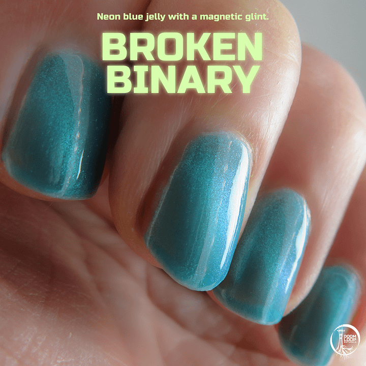 BROKEN BINARY - Neon Blue Jelly Magnetic Shimmer Polish product image (1)