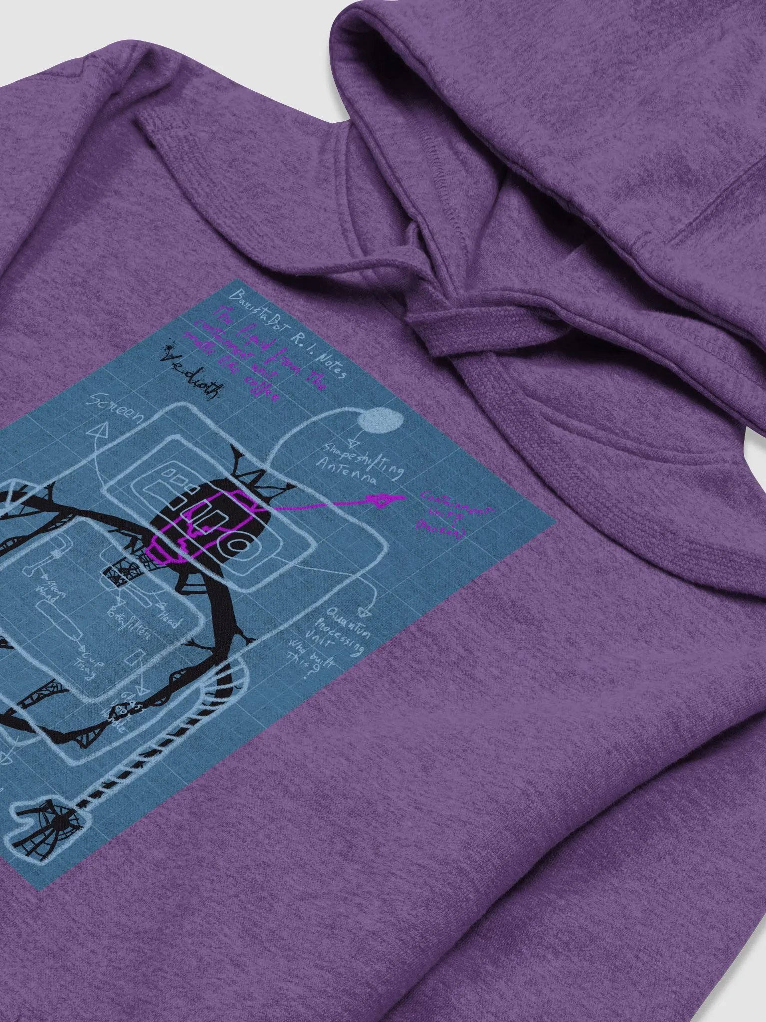 Barista Bot Blueprint Hoodie - HallowBean 2024 product image (15)