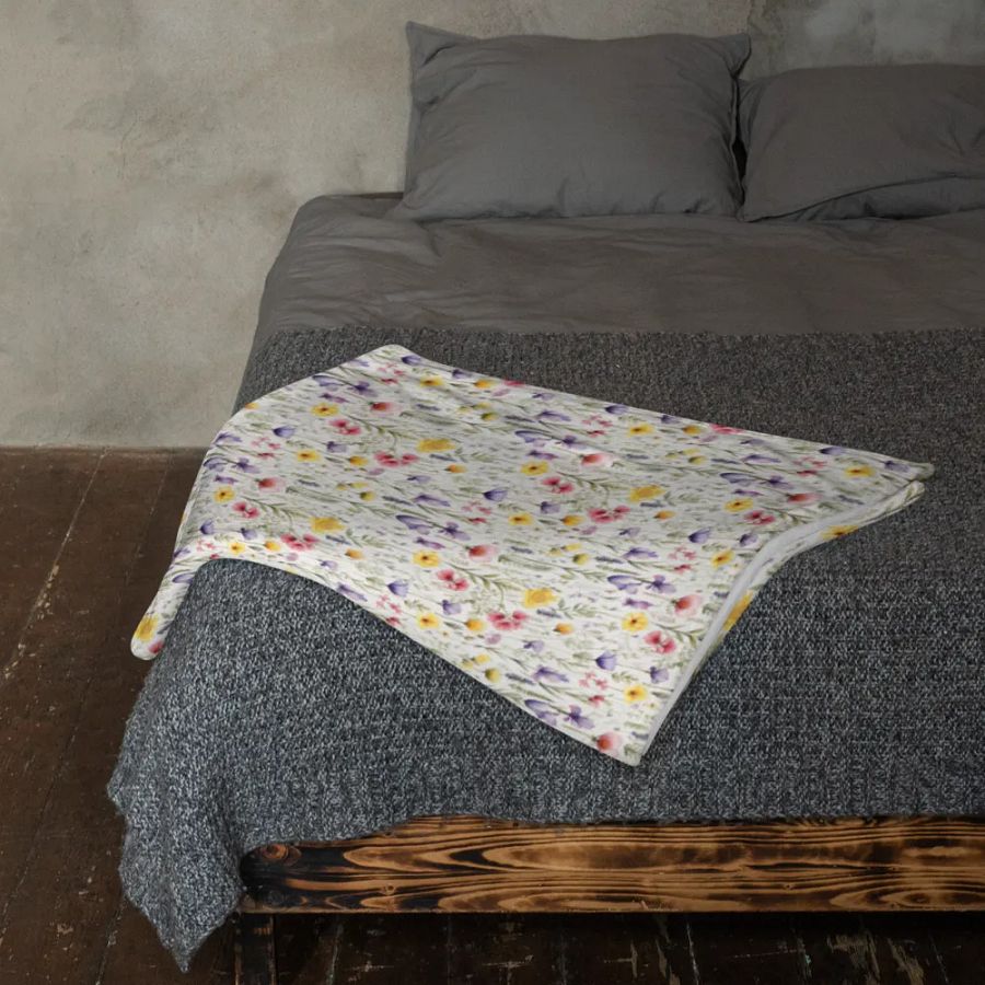 Purple Red & Yellow Flowers Blanket product image (11)