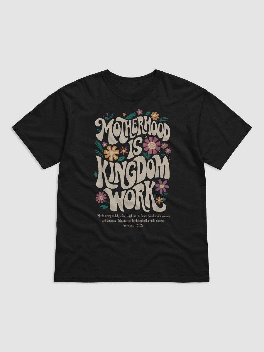 Floral Vintage Motherhood is Kingdom Mothers Day Shirt product image (2)