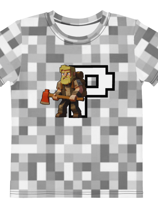 Patient PixelZ Kids T-Shirt (Pixel Ash) product image (5)