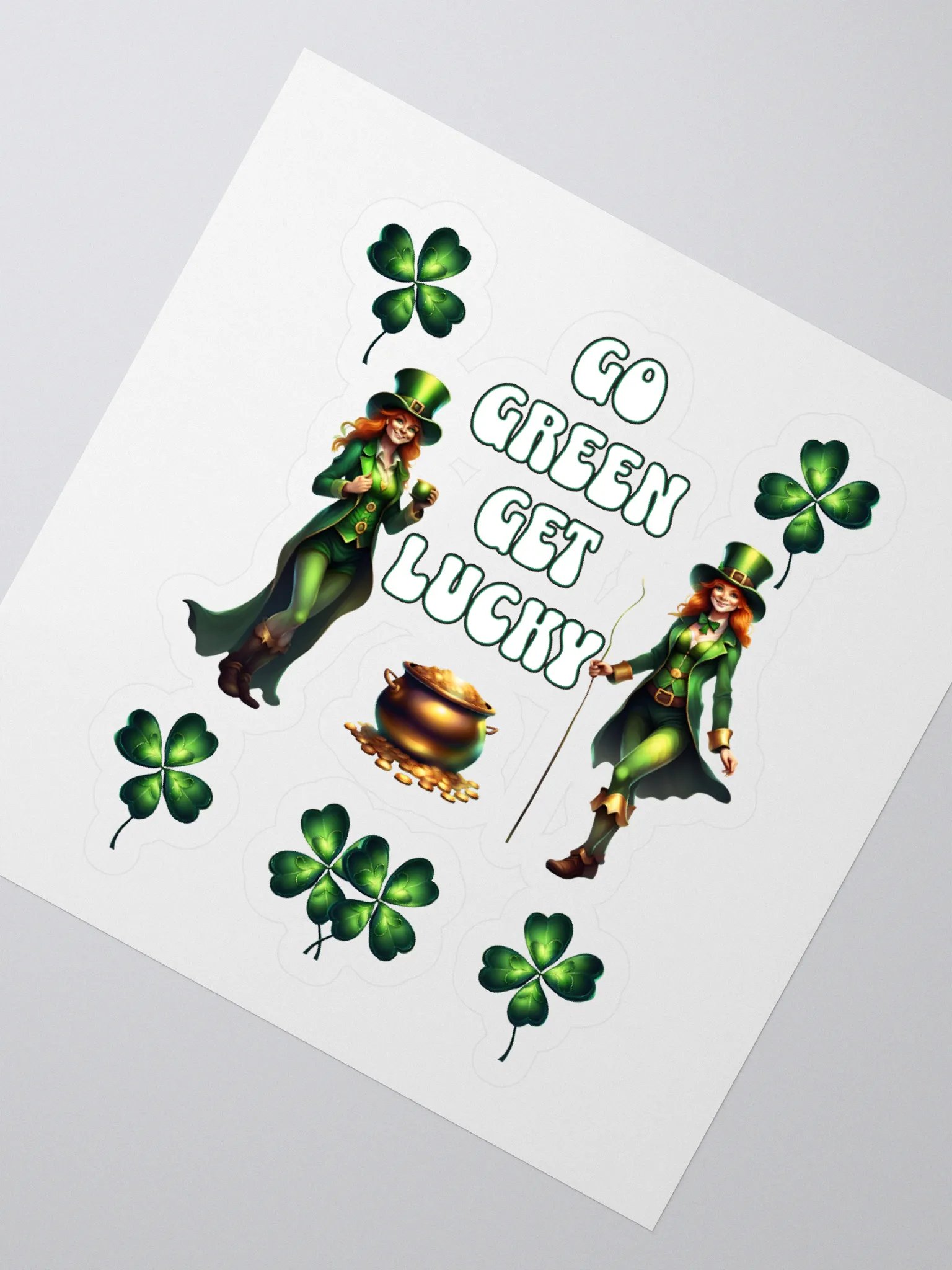 Go Green Get Lucky - St. Patrick's Day Sticker product image (2)