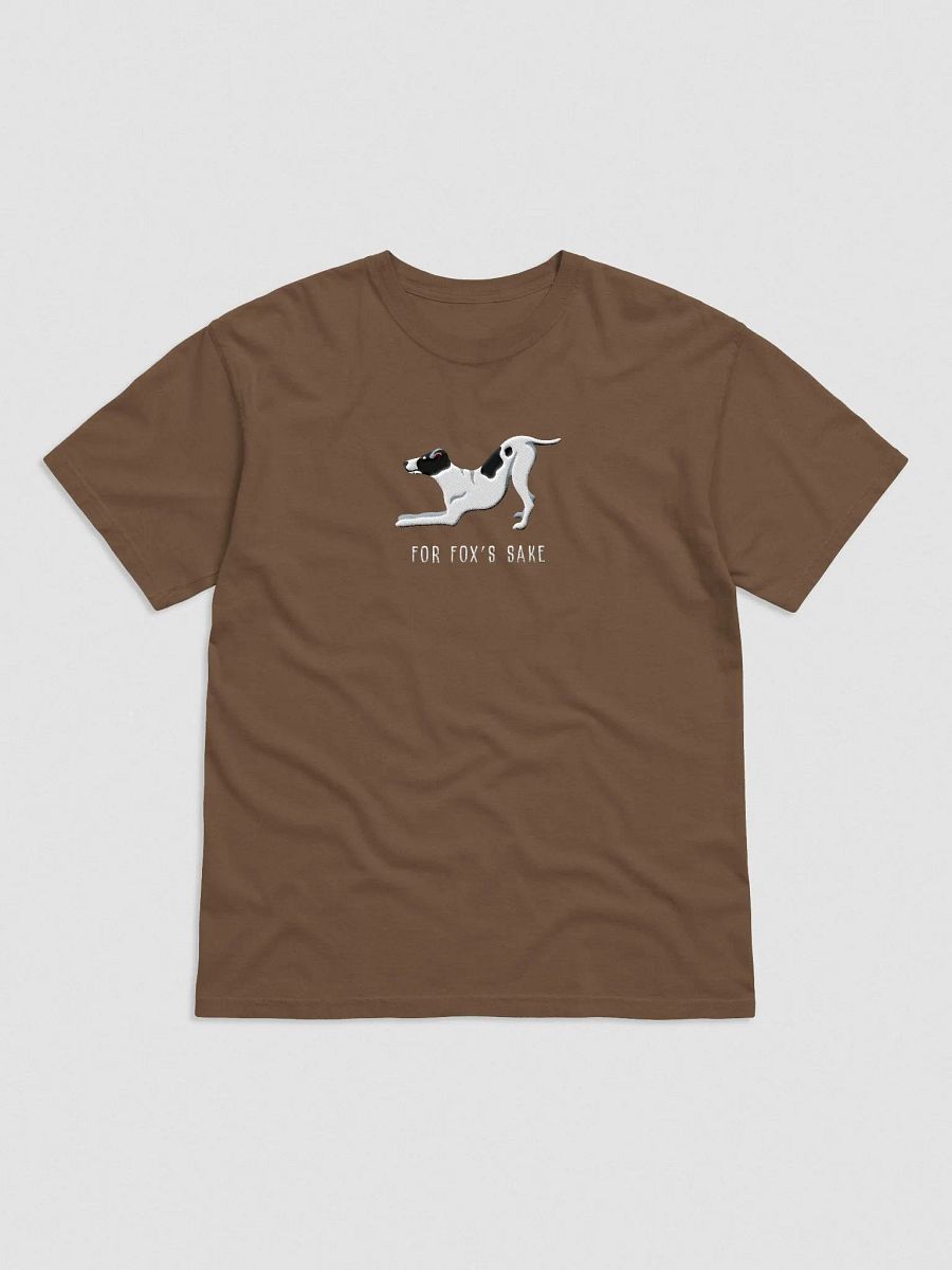 For Fox's Sake T-Shirt(Embroidered) of a Smooth Fox Terrier(Black & White) product image (4)