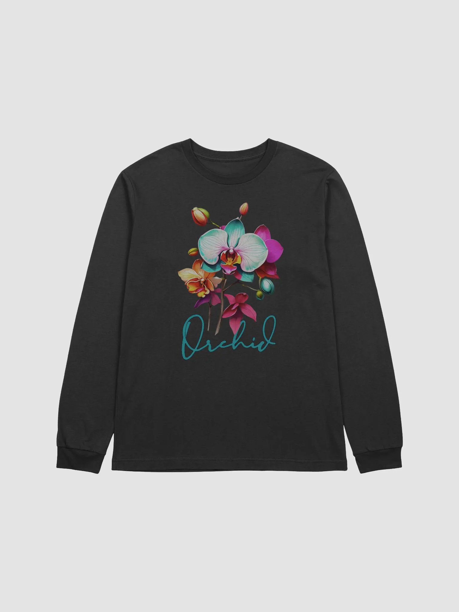 Floral Graphic | Long Sleeve T Shirt | Orchid product image (1)