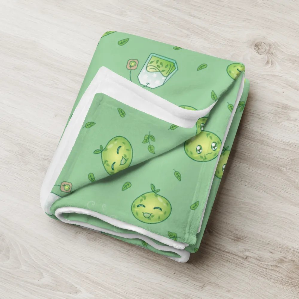 Green Tea Slime Throw Blanket product image (8)