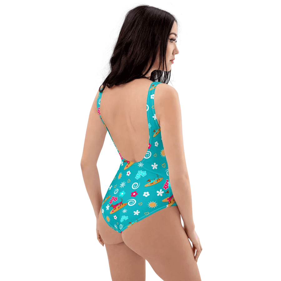 Surfing Dachshund Pattern SwimSuit product image (4)