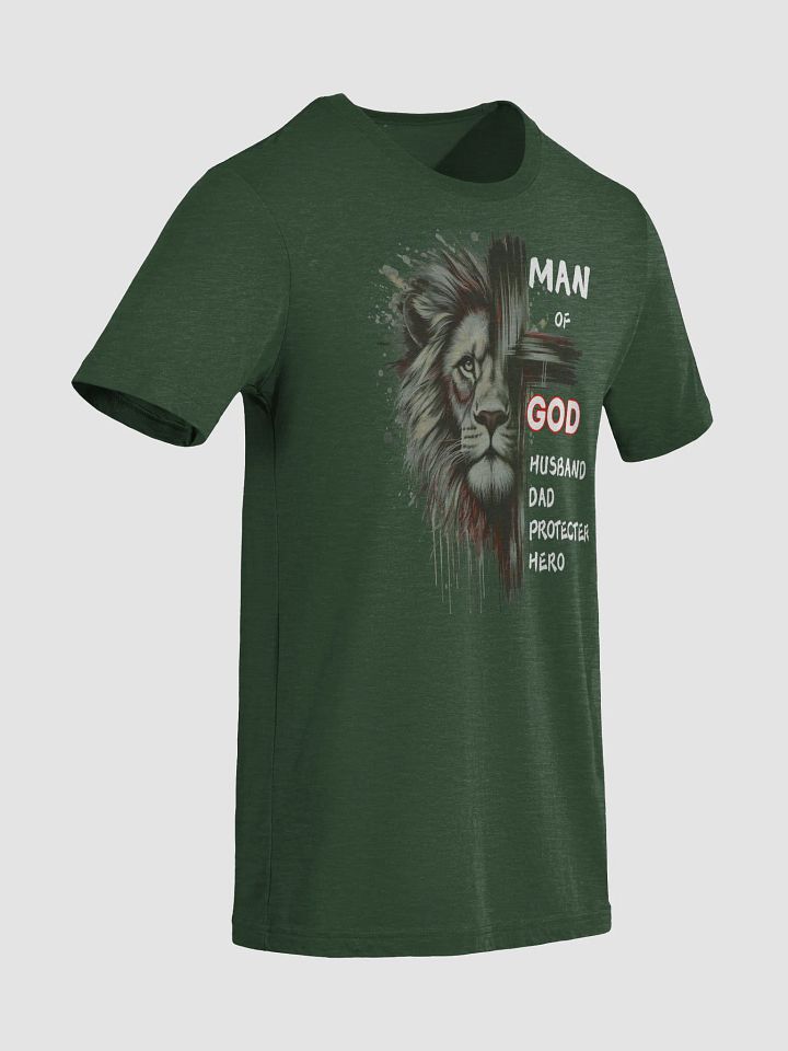 Man of God Lion Cross Father's Day Gift | Husband Dad Protector Hero product image (2)