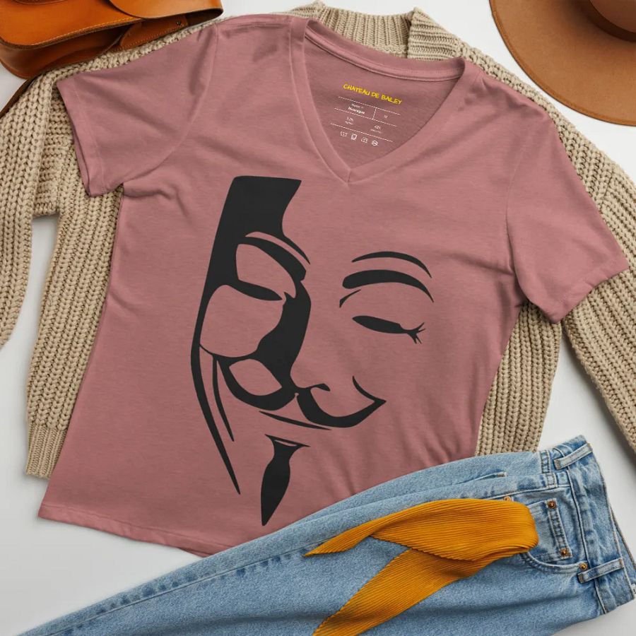 "Fawkes" Women's V-Neck Tee product image (4)