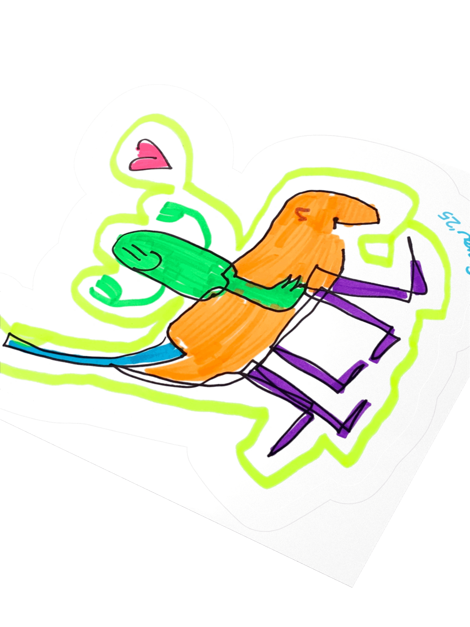 Pickle Riding a Five-Legged Corndog Sticker product image (7)
