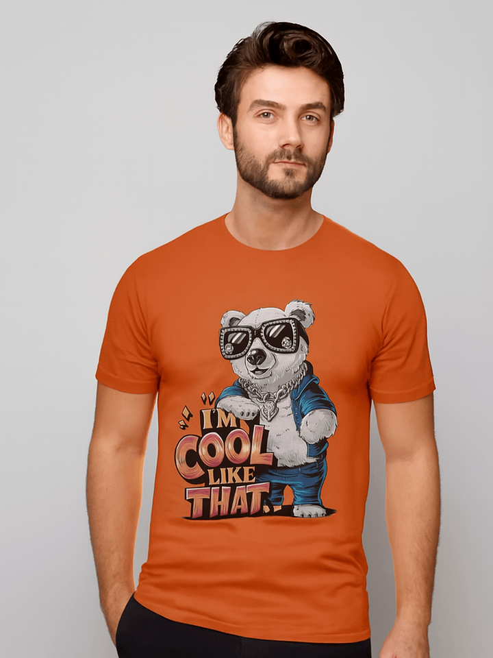 Cool Bear with Sunglasses and Chain "I'm Cool Like That" Graphic T-Shirt product image (1)