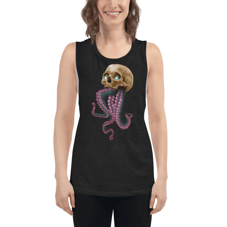 Skull & Tentacles Woman's Muscle Tank by Chori product image (5)