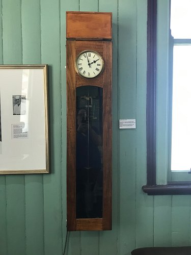 Hanging on the wall in the Station Master’s Office is a Master Impulse Clock. Clocks similar to this one were used to power c...