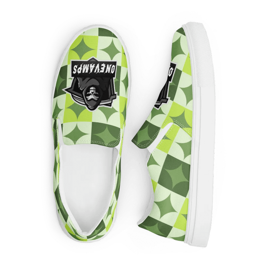 Men's Slip-On Canvas Shoes OneVamps Green Diamond product image (5)