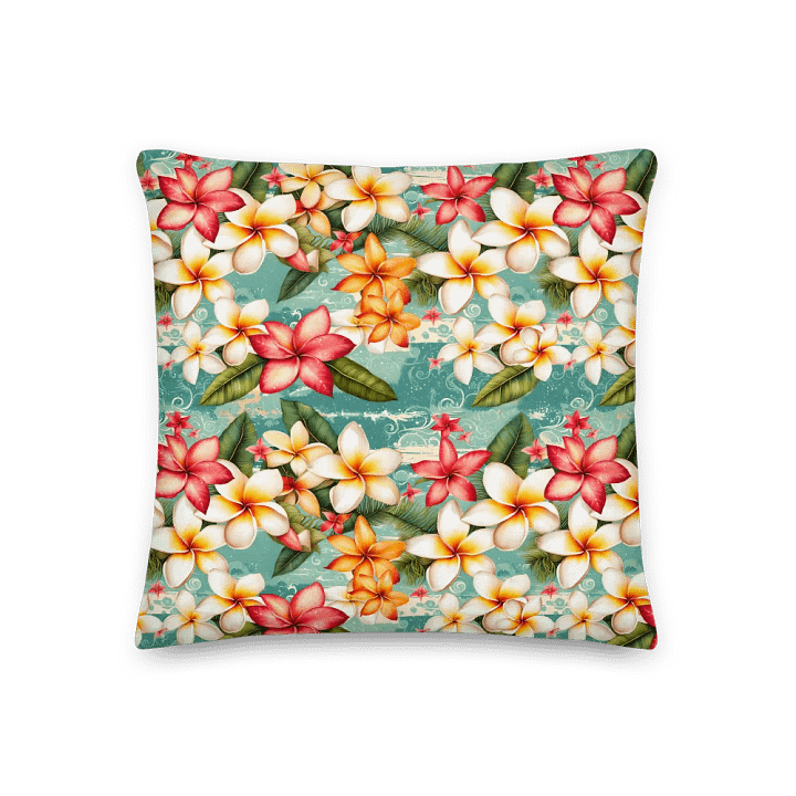 Tropical Plumeria Floral Cushion product image (2)
