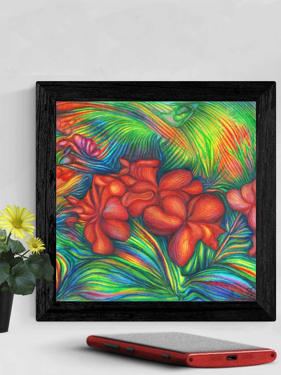 Blank Canvas: Unleash Your Artistic Vision - Tropical Red Flowers product image (3)