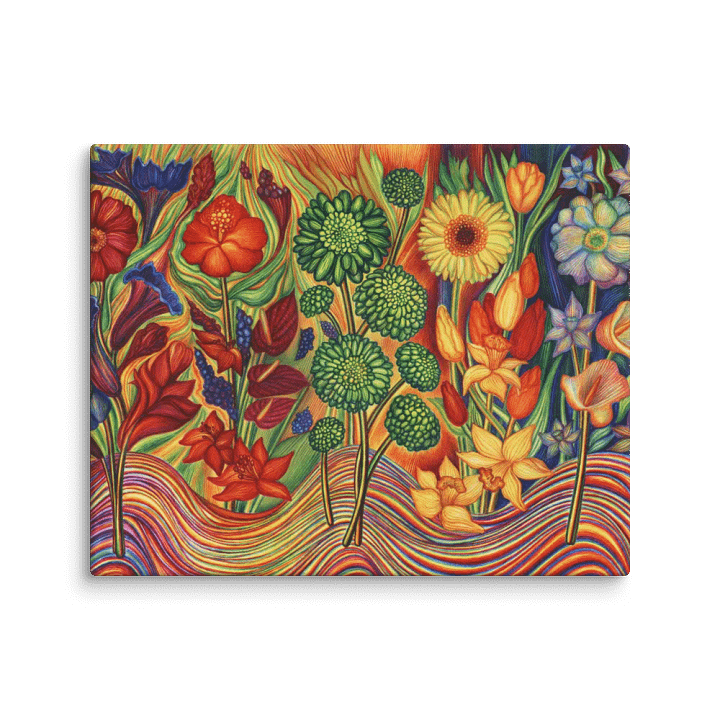 Blank Canvas: Unleash Your Artistic Vision - Multicoloured Flowers product image (1)
