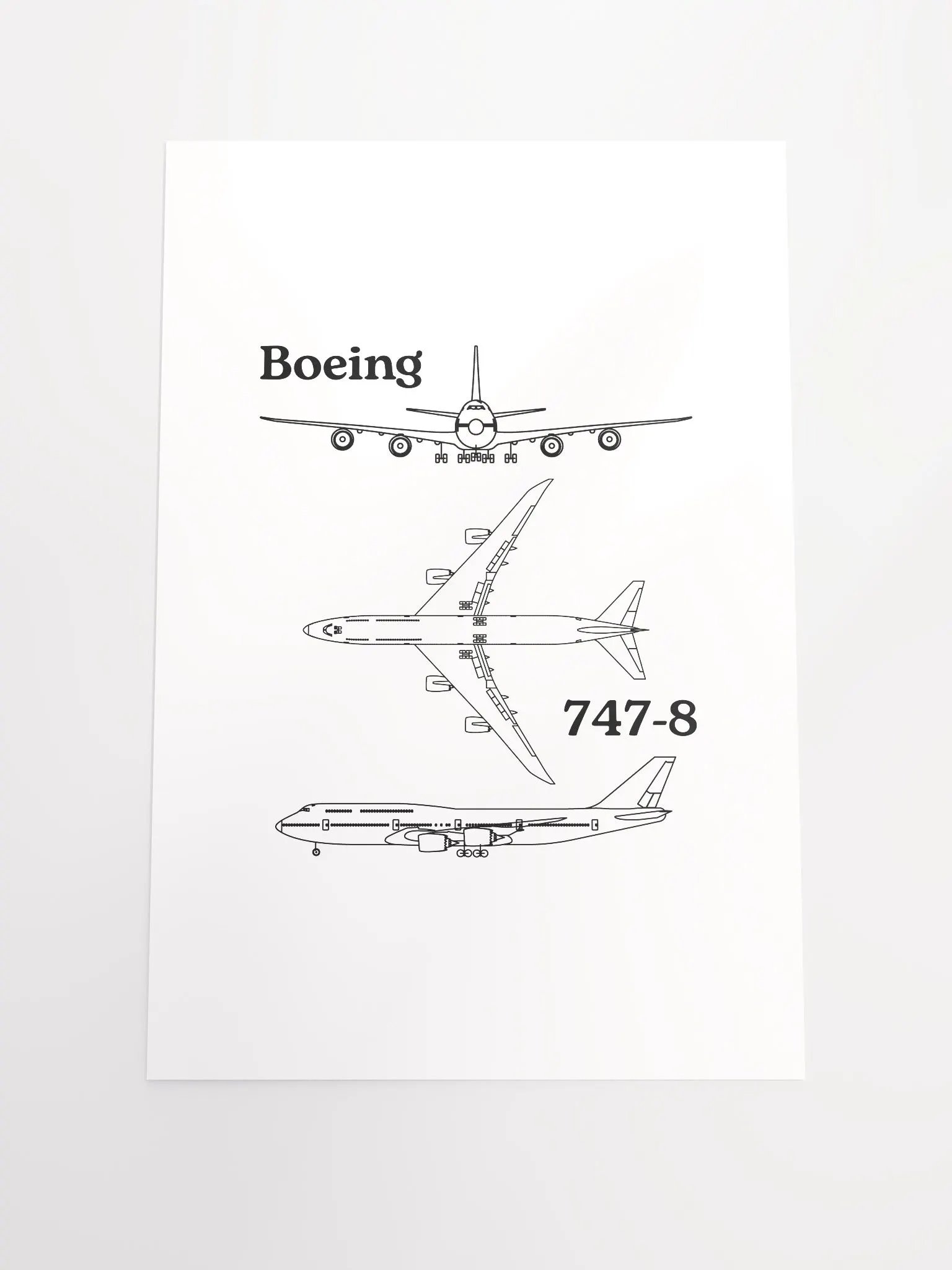 Boeing 747-8 Blueprint Poster product image (4)