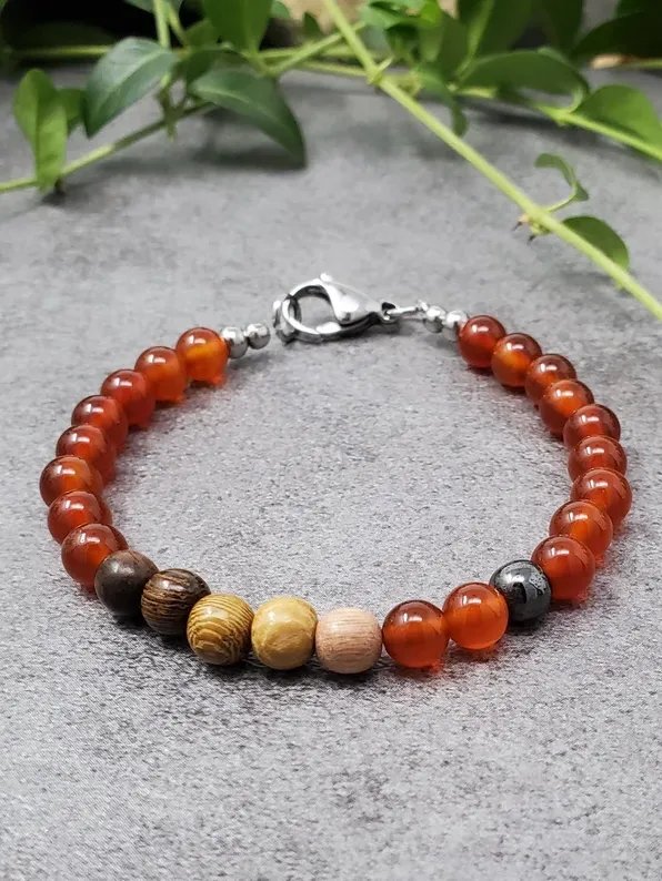 Together Strong Bracelet – Carnelian & Hematite Courage, Confidence & Unity Healing Jewelry product image (1)