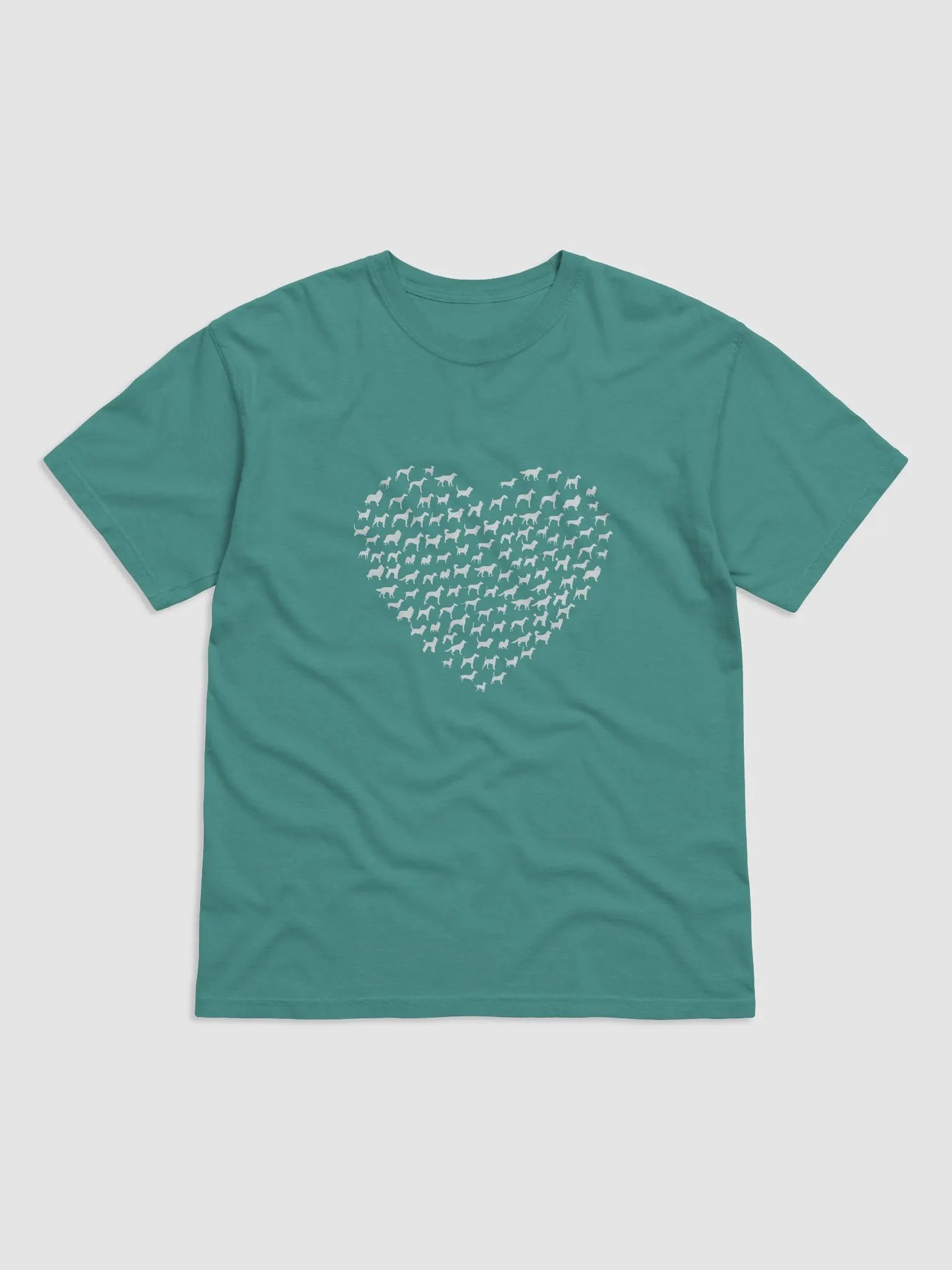 "heart made up of dogs" comfort colors tshirt product image (1)
