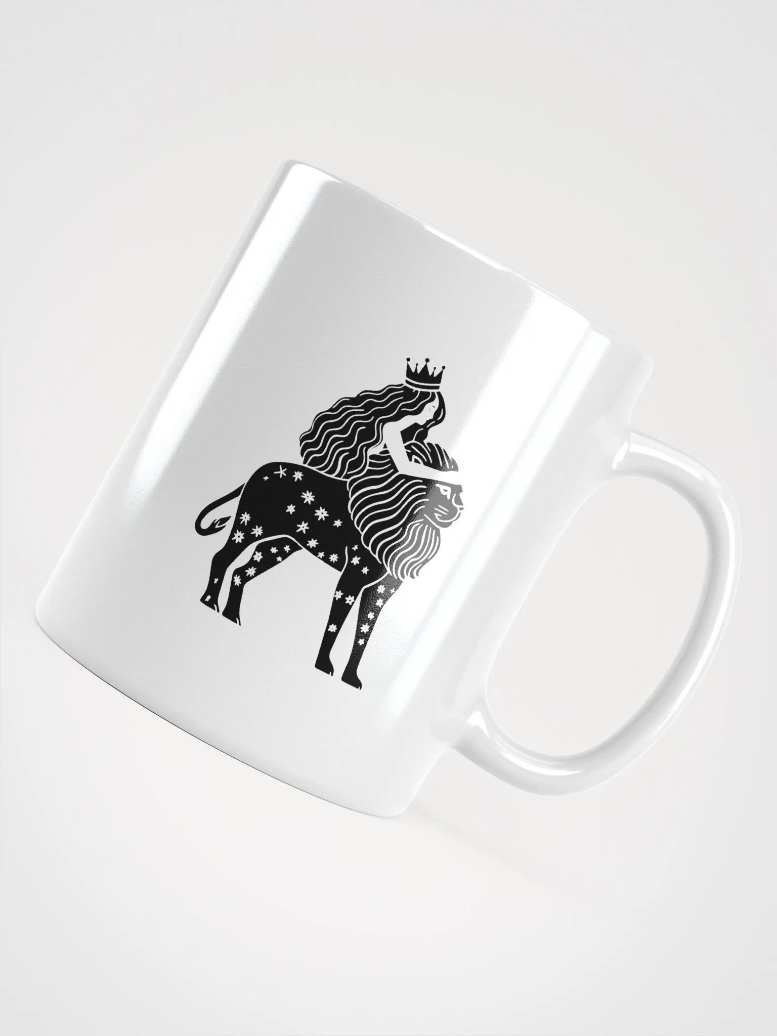 Midnight Reflections Mug - Leo Zodiac Line Art | Lion Star Sign Artwork for Astrology Lovers product image (4)