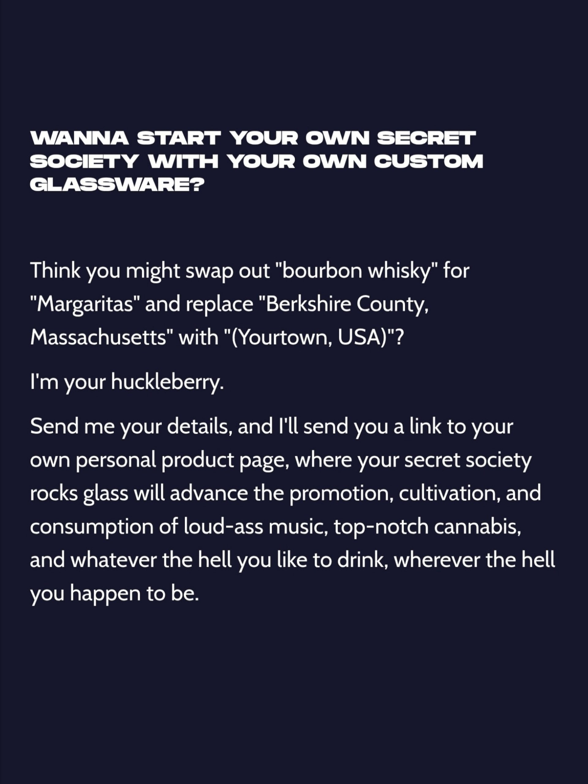 Official Rocks Glass of Secret Society Meetings product image (3)