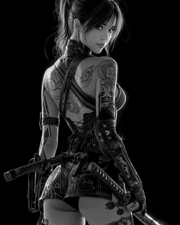 Shadow Blade Framed Matte Wall Art Canvas product image (1)