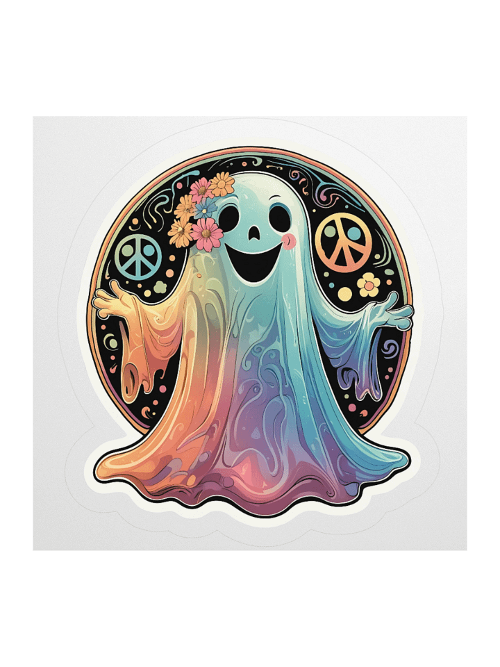 Hippy Ghost Vinyl Stickers product image (1)