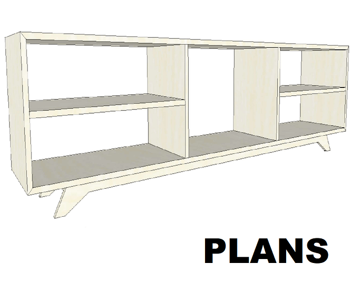 Shoe Rack Or Media Cabinet TV Stand // Woodworking Plans & Cut List product image (1)