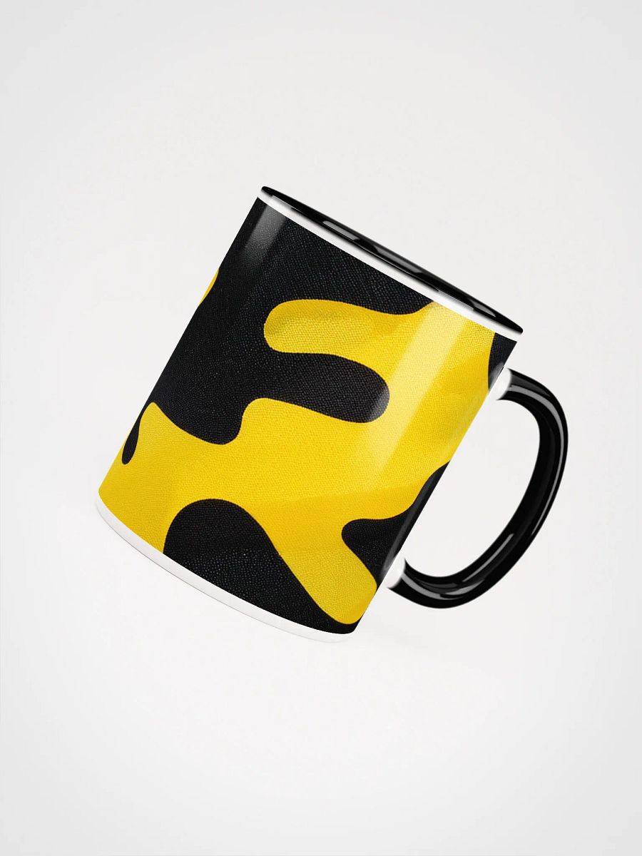 Ceramic Mug with Color inside black and yellow camo product image (10)