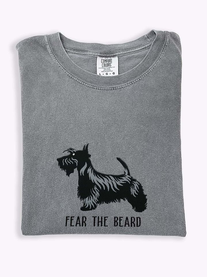 Fear the Beard T-Shirt(Embroidered) of a Scottish Terrier product image (1)