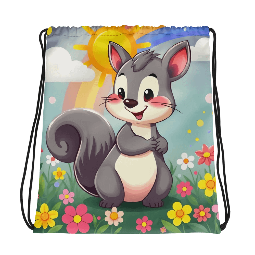 Sunshine Squirrel Drawstring Adventure Bag product image (1)