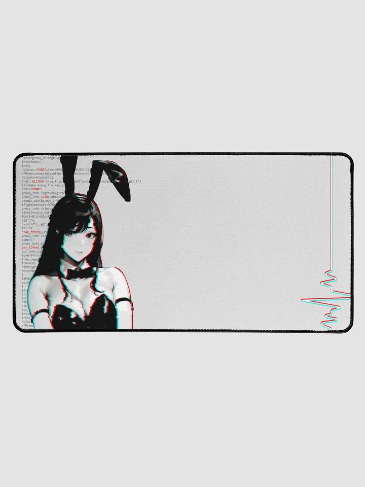 Panic Glitchy Bunnygirl Desk Mat product image (1)
