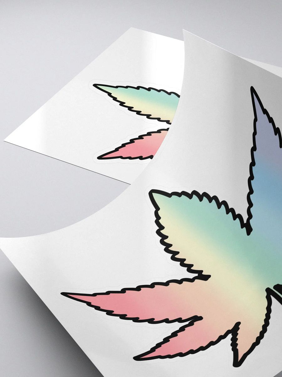 Pastel Rainbow Weed Leaf Sticker product image (4)