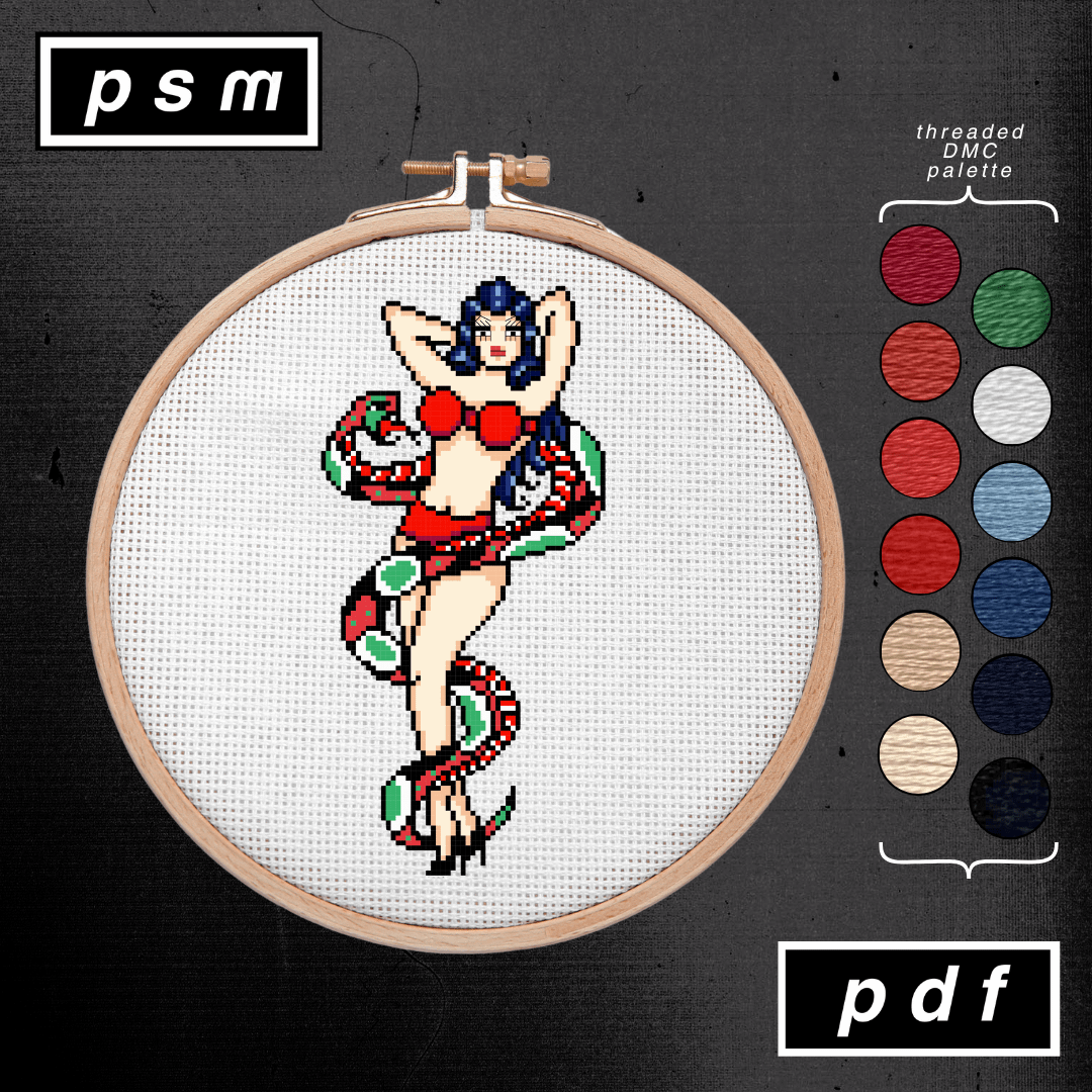 Bert Grimm Snake Pin Up Girl Pattern product image (1)
