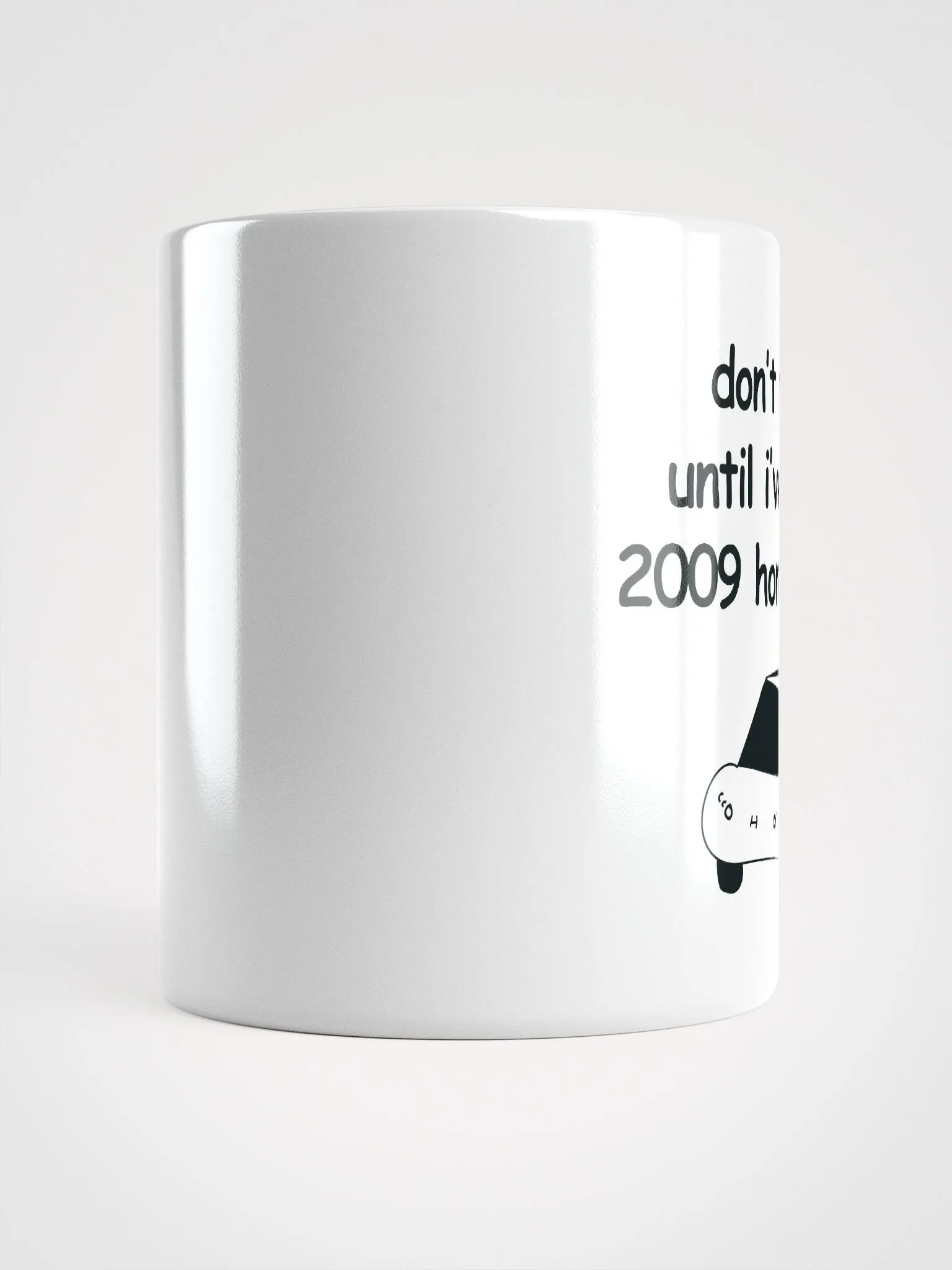 Don't Talk to Me Until I've Eaten This 2009 Honda Civic Hybrid White Glossy Mug product image (5)